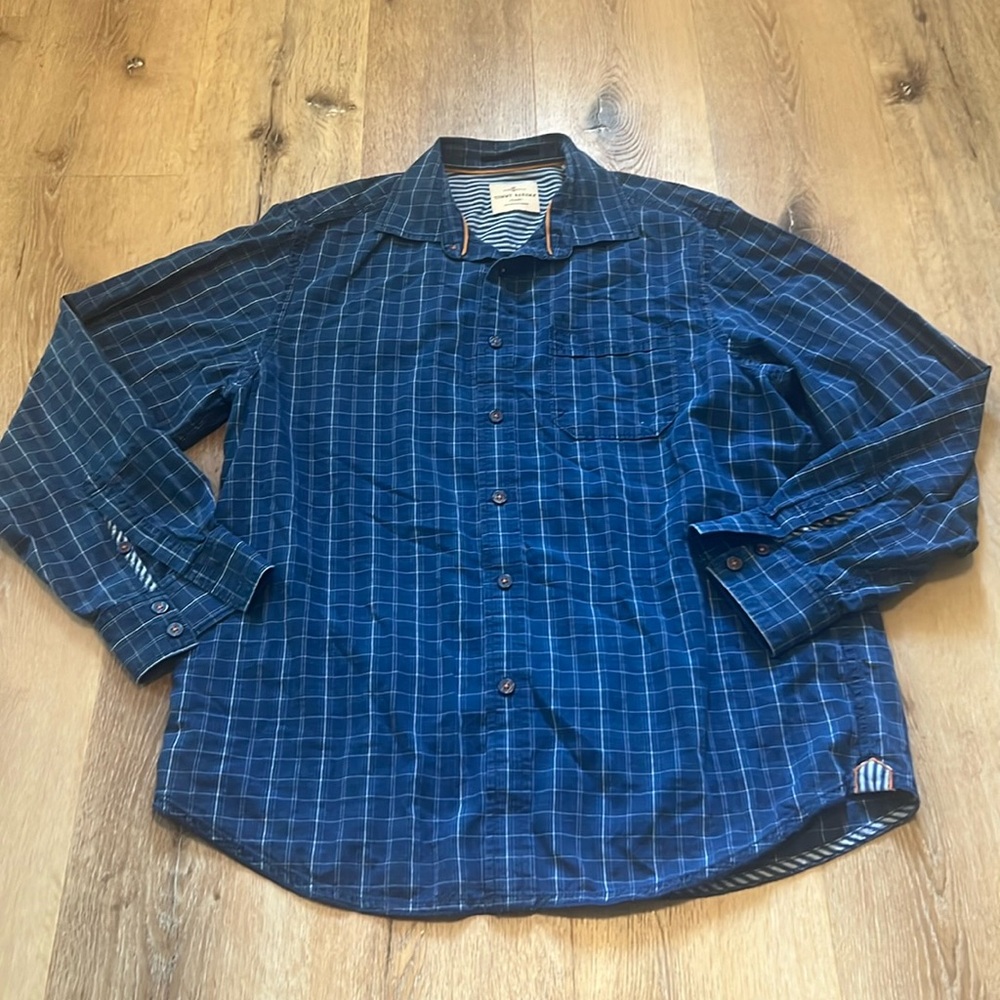 Tommy Bahama Blue Plaid Button-Up Shirt - Size L
